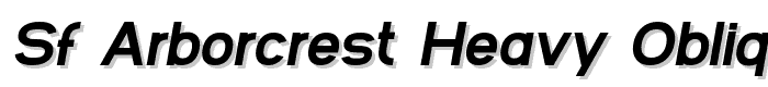SF Arborcrest Heavy Oblique font